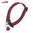 Zgarda pisici reflectorizanta- Roz,1x20-35 cm PETRO