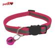 Zgarda pisici reflectorizanta- Roz,1x20-35 cm PETRO