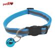 Zgarda pisici reflectorizanta- Albastra,1x20-35 cm PETRO