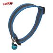 Zgarda pisici reflectorizanta- Albastra,1x20-35 cm PETRO