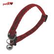 Zgarda pentru pisici - sclipici- Rosu,1x20-35 cm PETRO