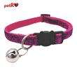 Zgarda pisici - sclipici- Mov,1x20-35 cm PETRO
