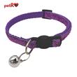 Zgarda pisici - sclipici- Violet, Siguranta, 1x20-35 cm PETRO