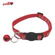 Zgarda pisici - labute - Rosu,1x20-35 cm PETRO