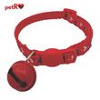 Zgarda pisici - inimioare - Rosie,1x20-35 cm PETRO