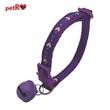 Zgarda pisici - inimioare - Mov,1x20-35 cm PETRO