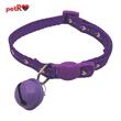 Zgarda pisici - inimioare - Mov,1x20-35 cm PETRO