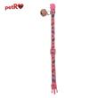 Zgarda pisici - flori - Roz,1x20-35 cm PETRO
