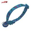 Zgarda pisici - flori - Albastra,1x20-35 cm PETRO