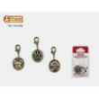 Medalion metalic caini, 3 cm, labuta, caine
