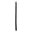 Zgarda caini mici piele naturala simpla nr.2 Neagra PETRO