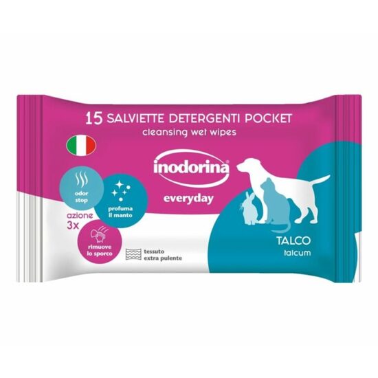Servetele de buzunar caini,pisici, Inodorina Talc 15buc