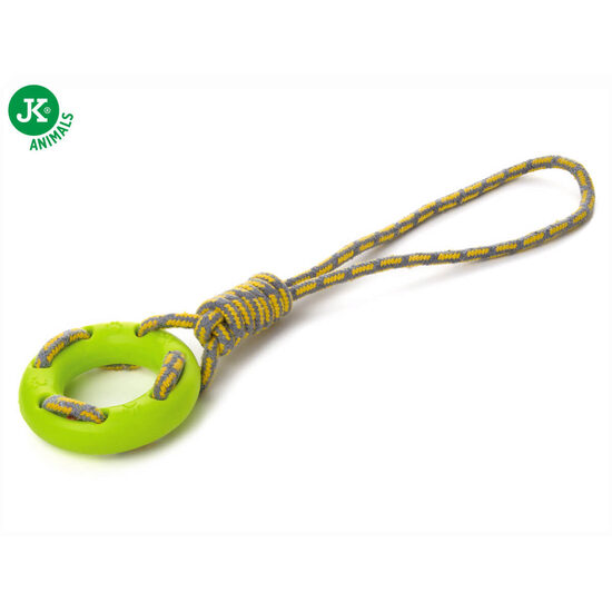 Jucarie TPR Inel cu sfoara VERDE 40 cm