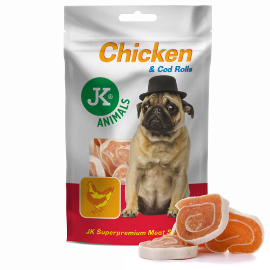 Snack Rulou din carne de pui si peste cod 80 gr