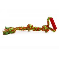 Jucarie Sfoara bumbac 3 Noduri+Maner 55 cm