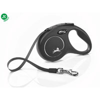 FLEXI Retractabila Compact NEGRU, S 5m/15kg, Banda