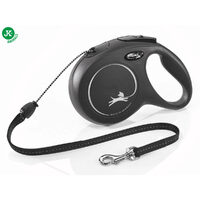 Flexi Retractabila Classic, Neagra, M 8m/20kg, Cordelina