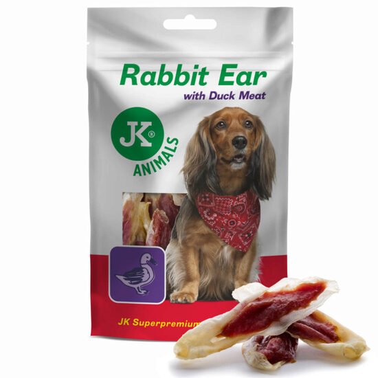 JKD Urechi de iepure cu carne de rata 80 gr