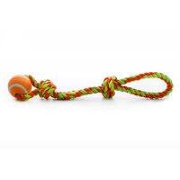 Jucarie Sfoara Bumbac+minge tenis 1,5x43 cm