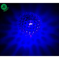 Jucarie TPR LED minge ALBASTRA cu tepi 5,5 cm