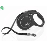 FLEXI Retractabila Compact, NEGRU, M 5m/25kg, Banda