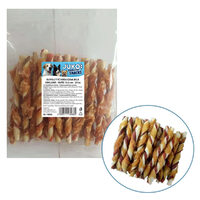 Piele de bovina rasucita cu carne de pui 12,5cm-25buc