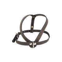 Ham caini mici piele naturala Nr.1 Negru 1.4 x 36-47 cm PETRO	