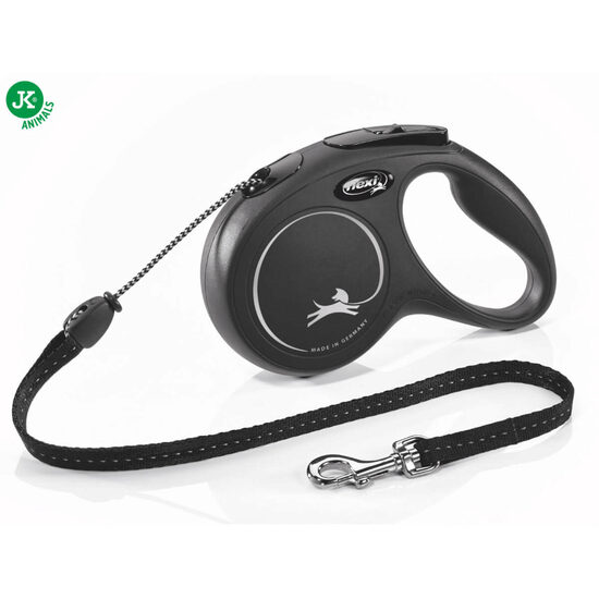 Flexi Retractabila NEGRU, M 5m/20kg, Cordelina