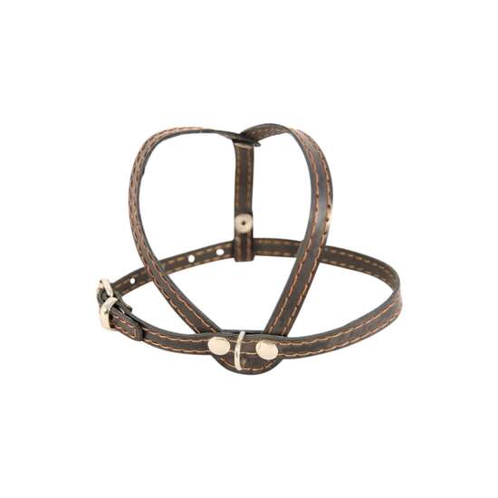Ham caini mici piele naturala Nr.0 Negru 1 x 27-37 cm PETRO