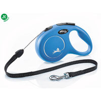 Flexi Retractabila Classic, Albastru, S 8m/12kg, Cordelina