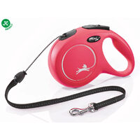 Flexi Retractabila Classic, Rosie, M 8m/20kg, Cordelina