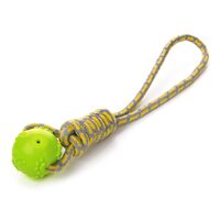 Jucarie TPR Minge squeaky cu sfoara VERDE 42 cm
