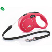 Flexi Retractabila Classic, Rosu, S 8m/12kg, Cordelina
