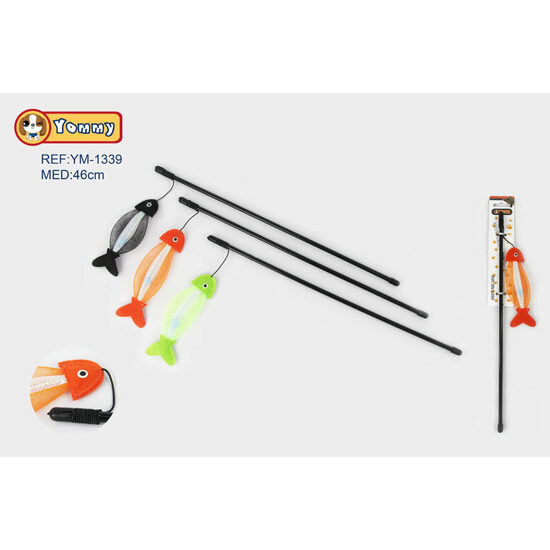 Jucarie pentru pisica, undita Peste plasa 45cm