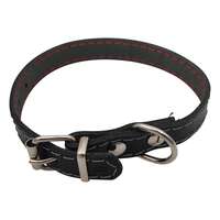Zgarda caini mici piele naturala simpla nr.0 Neagra PETRO
