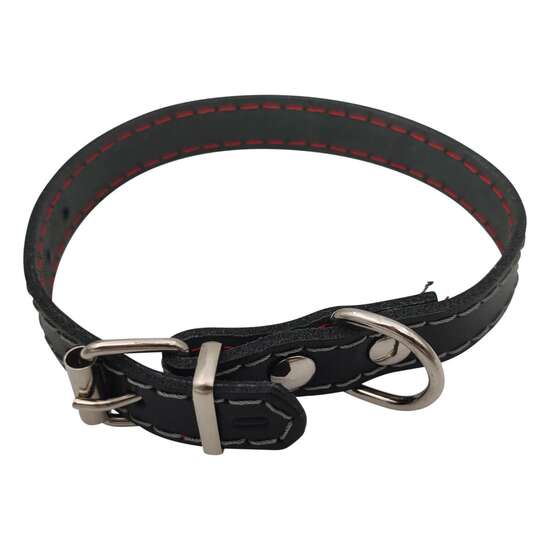 Zgarda caini mici piele naturala simpla nr.0 Neagra PETRO