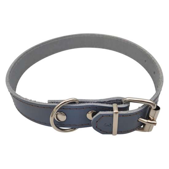 Zgarda caini medii piele naturala simpla nr.3 Color PETRO
