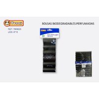 Saci biodegradabili parfumati negri 6x15 buc