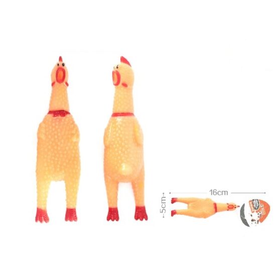 Jucarie caini vinyl, model Gaina, 16x5 cm