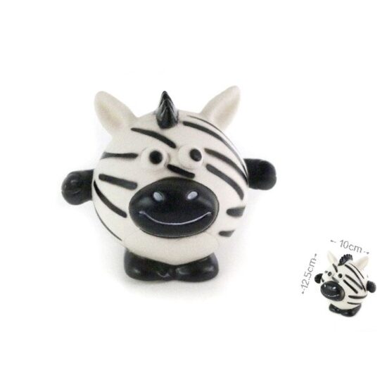 Jucarie caini din vinyl, Zebra 12.5x10 cm