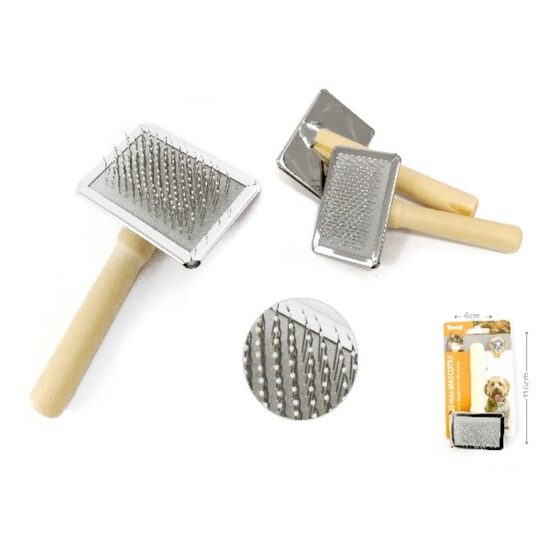 Tesala caini mici, S 6x4.2x11.6 cm maner lemn