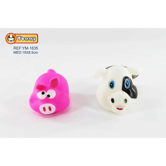 Jucarie vinyl vaca si porc 19x8.5 cm