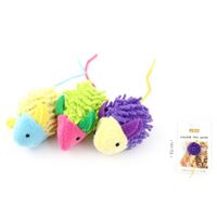 Jucarie pentru pisici soricel plus cu tepi, 6cm