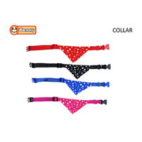 Zgarda caini mari textila cu bandana 2.5x40-55cm