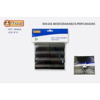 Saci biodegradabili parfumati negri 8x15 buc