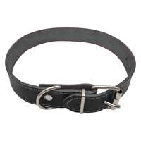 Zgarda caini medii piele naturala simpla nr.4 Neagra PETRO