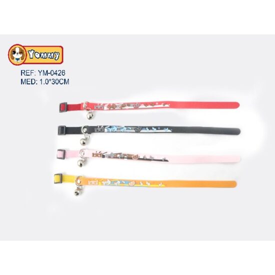 Zgarda pisici PVC cu imprimeu 1x30cm