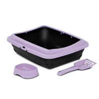 Kit litiera cu rama+castron+lopatica 46x36x12h cm