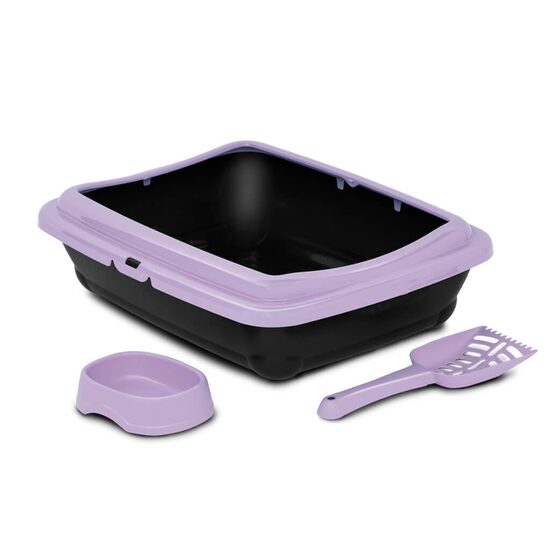 Kit litiera cu rama+castron+lopatica 46x36x12h cm