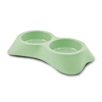 Castron caini, dublu NUVOLA 2x0.6 l plastic antiderapant